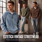 Giacca di jeans casual da uomo con mezza zip