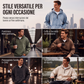 Giacca di jeans casual da uomo con mezza zip
