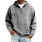 Giacca di jeans casual da uomo con mezza zip