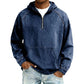 Giacca di jeans casual da uomo con mezza zip