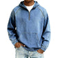 Giacca di jeans casual da uomo con mezza zip