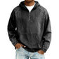 Giacca di jeans casual da uomo con mezza zip