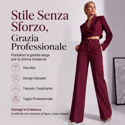 💨 Chi esita, paga di più – non è uno scherzo! Pantaloni a palazzo a righe a vita alta da donna