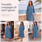Abito da donna casual con scollo a V e tasche