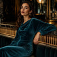 💎 Offerta esclusiva 👗 Abito da donna in velluto con scollo tondo – Look lussuoso, vestibilità elegante e comfort morbido sulla pelle ✨