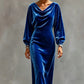 💎 Offerta esclusiva 👗 Abito da donna in velluto con scollo tondo – Look lussuoso, vestibilità elegante e comfort morbido sulla pelle ✨