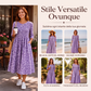 Abito da donna con stampe floreali e smanicatura