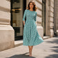 Abito da donna con stampe floreali e smanicatura