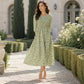 Abito da donna con stampe floreali e smanicatura