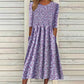 Abito da donna con stampe floreali e smanicatura