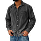 Camicia di jeans lavata retrò da uomo