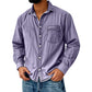 Camicia di jeans lavata retrò da uomo
