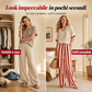 📢📢Sconto del 50%!!!🎉✨Set da donna casual a due pezzi con pantaloni a gamba larga a righe