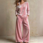 📢📢Sconto del 50%!!!🎉✨Set composto da top da donna con spalle scoperte e pantaloni a gamba larga