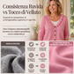 Cardigan in maglia con colletto a volant da donna