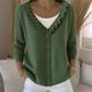 Cardigan in maglia con colletto a volant da donna