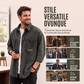Camicia utility da uomo a maniche lunghe vestibilità comoda