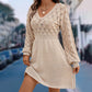 Abito donna in maglia a maniche lunghe con scollo a V