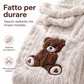Tuta intera da donna in peluche con cappuccio e maniche lunghe