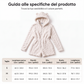 Tuta intera da donna in peluche con cappuccio e maniche lunghe