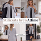 Abito casual da donna in maglia a coste a maniche lunghe