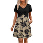 Abito da donna midi con scollo a V e maniche corte