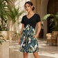 Abito da donna midi con scollo a V e maniche corte