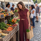 Set da donna con top incrociato e pantaloni a gamba larga