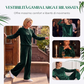 Completo donna due pezzi top e pantaloni in velluto