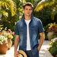 Camicia di jeans casual da uomo a maniche corte