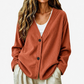 Cardigan in maglia di velluto a coste con scollo a V da donna