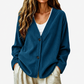 Cardigan in maglia di velluto a coste con scollo a V da donna