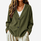 Cardigan in maglia di velluto a coste con scollo a V da donna