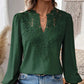 Top elegante da donna a maniche lunghe