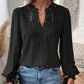 Top elegante da donna a maniche lunghe
