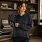 Maglione lavorato a maglia con cappuccio casual da donna