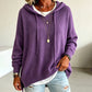 Maglione lavorato a maglia con cappuccio casual da donna
