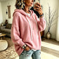 Maglione lavorato a maglia con cappuccio casual da donna