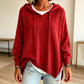 Maglione lavorato a maglia con cappuccio casual da donna