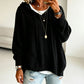 Maglione lavorato a maglia con cappuccio casual da donna
