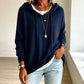 Maglione lavorato a maglia con cappuccio casual da donna