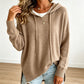 Maglione lavorato a maglia con cappuccio casual da donna