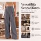 Pantaloni da tailleur a vita alta e gamba larga da donna
