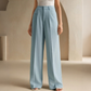 Pantaloni da tailleur a vita alta e gamba larga da donna