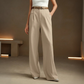 Pantaloni da tailleur a vita alta e gamba larga da donna