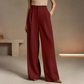 Pantaloni da tailleur a vita alta e gamba larga da donna
