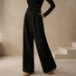 Pantaloni da tailleur a vita alta e gamba larga da donna