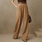 Pantaloni da tailleur a vita alta e gamba larga da donna
