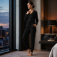 Set da donna composto da top a maniche lunghe e jogger per il relax