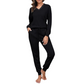 Set da donna composto da top a maniche lunghe e jogger per il relax